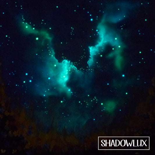 glow in the dark nebula painting
