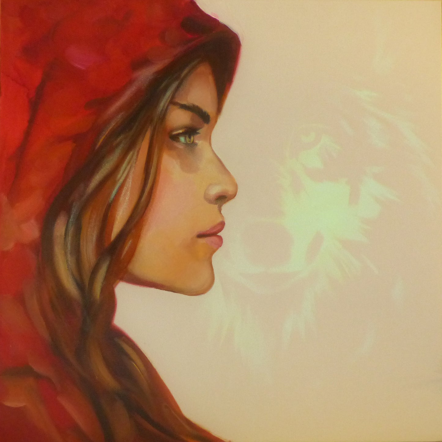 red riding hood glow in the dark painting