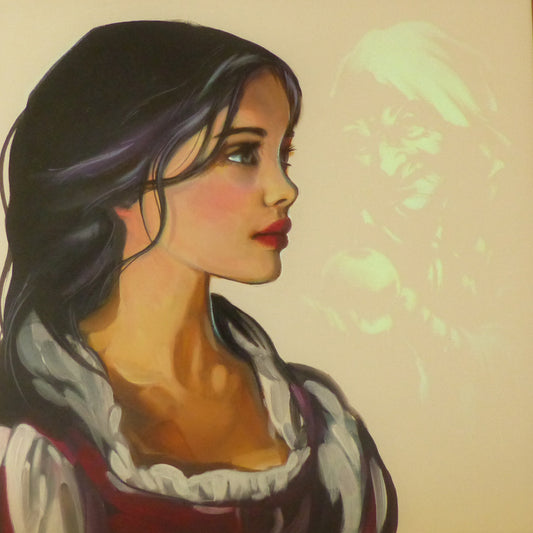 Glow in the dark snow white painting