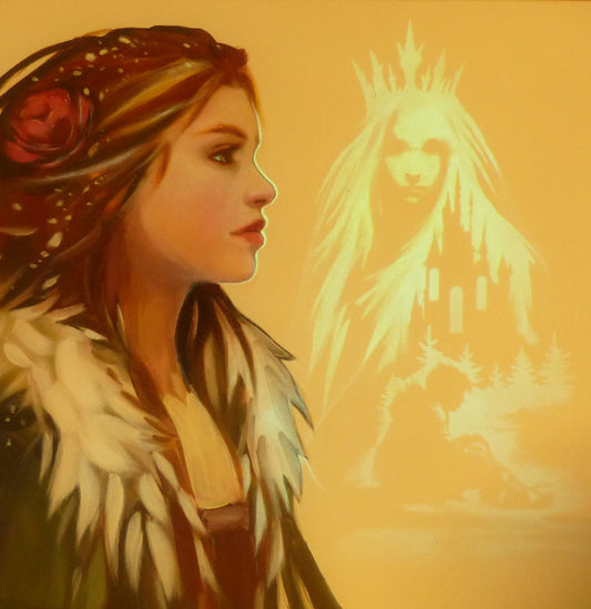 glow in the dark painting Gerda and the snow queen