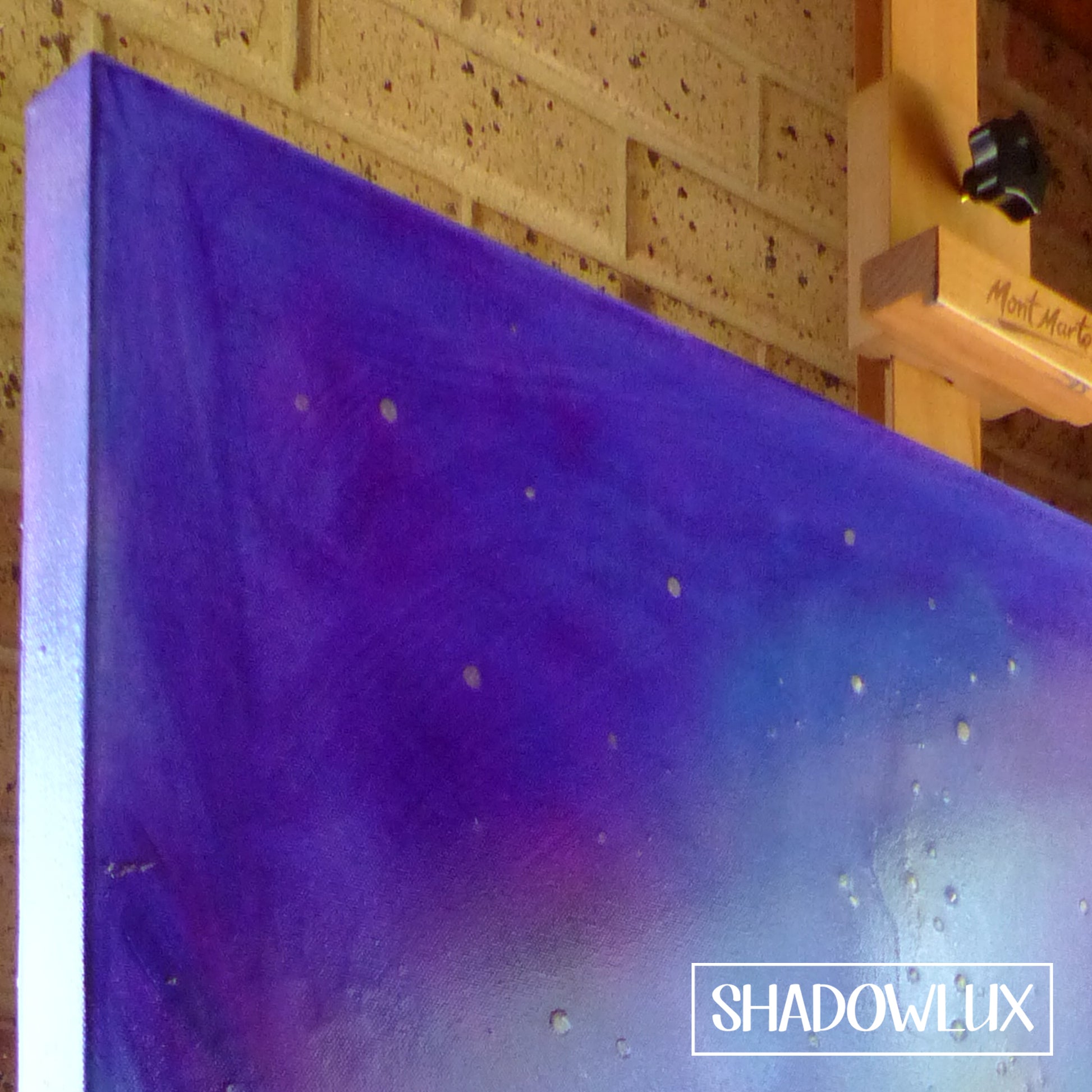 glow in the dark painting closeup