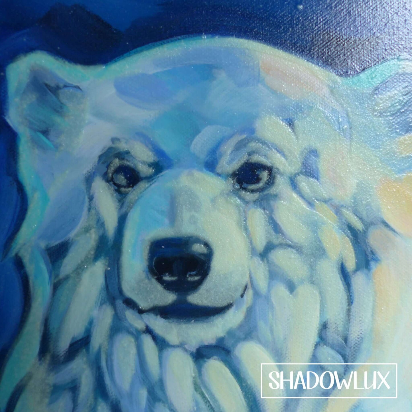 close-up of a snow bear portrait