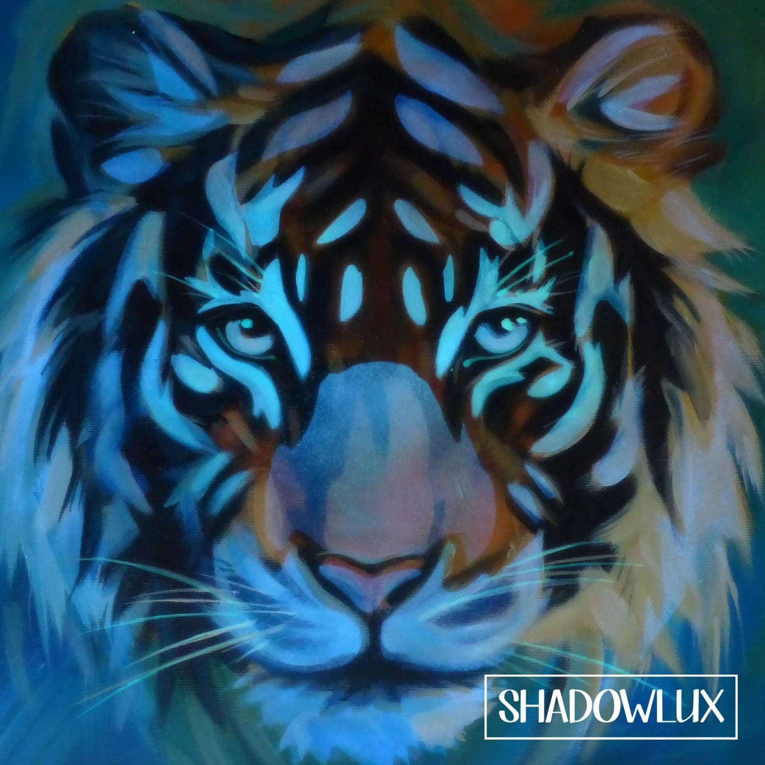 glow in the dark tiger painting