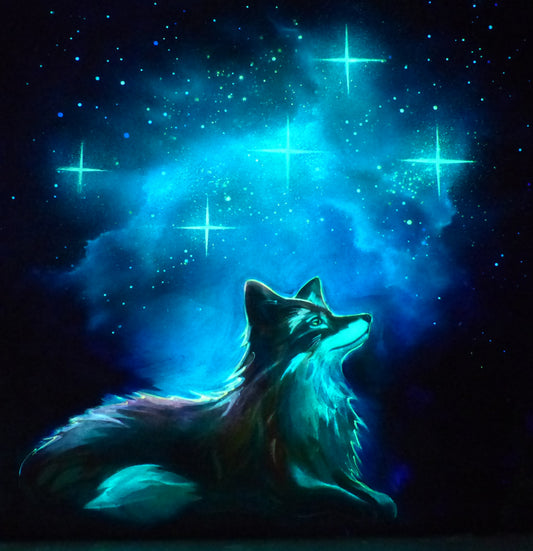 fox glow painting