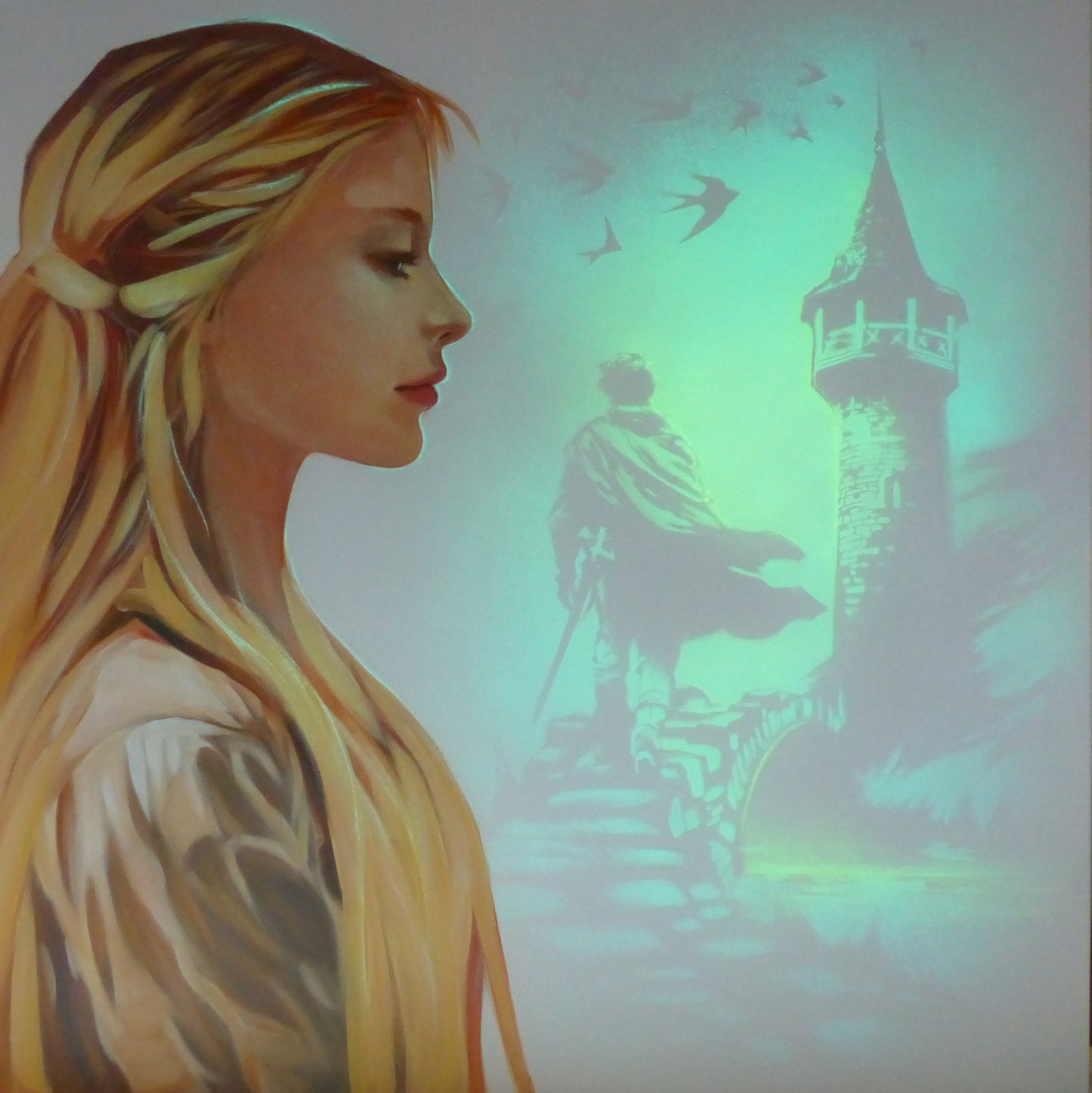 glow in the dark rapunzel painting