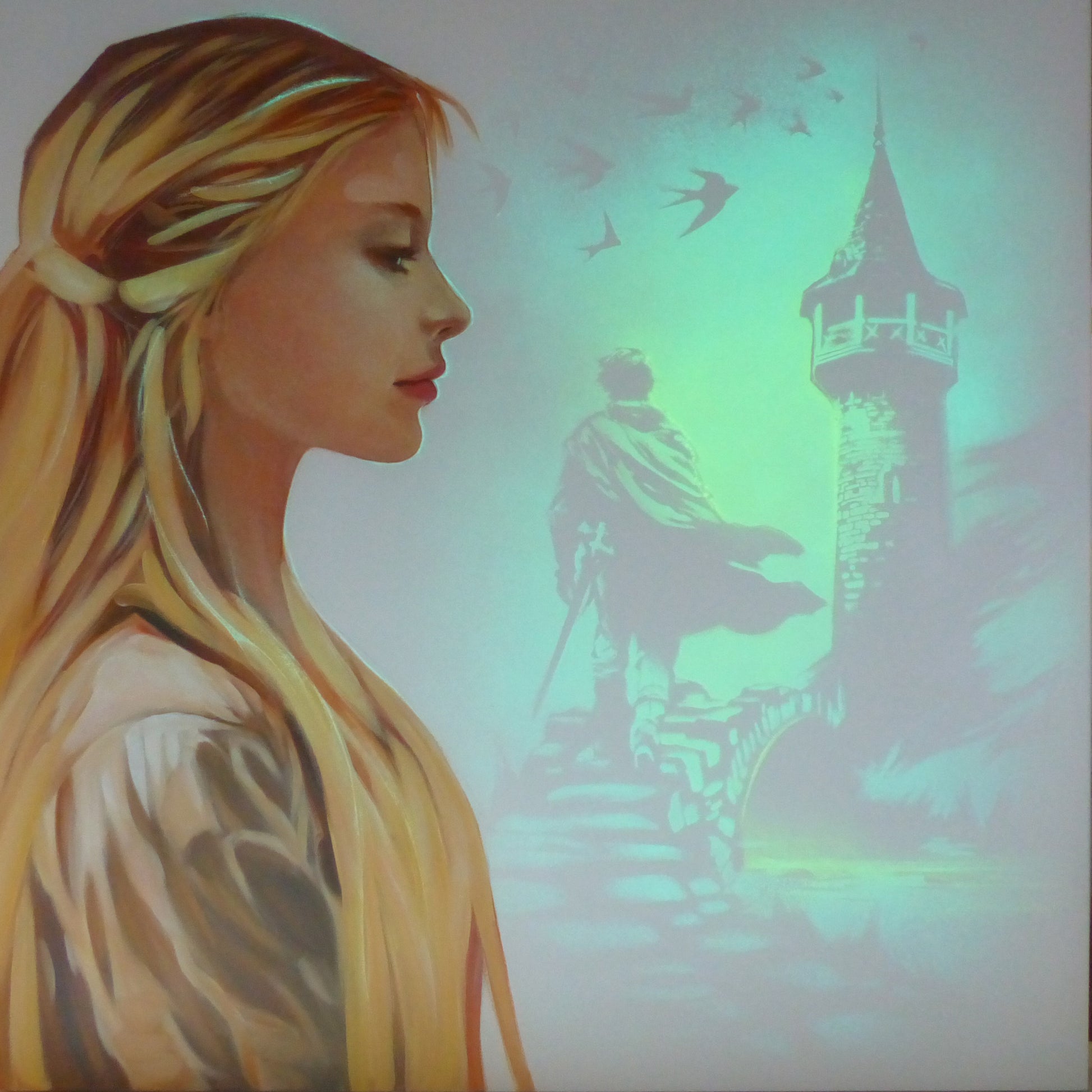 glow in the dark rapunzel painting