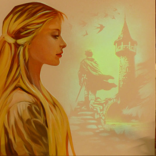glow in the dark rapunzel painting