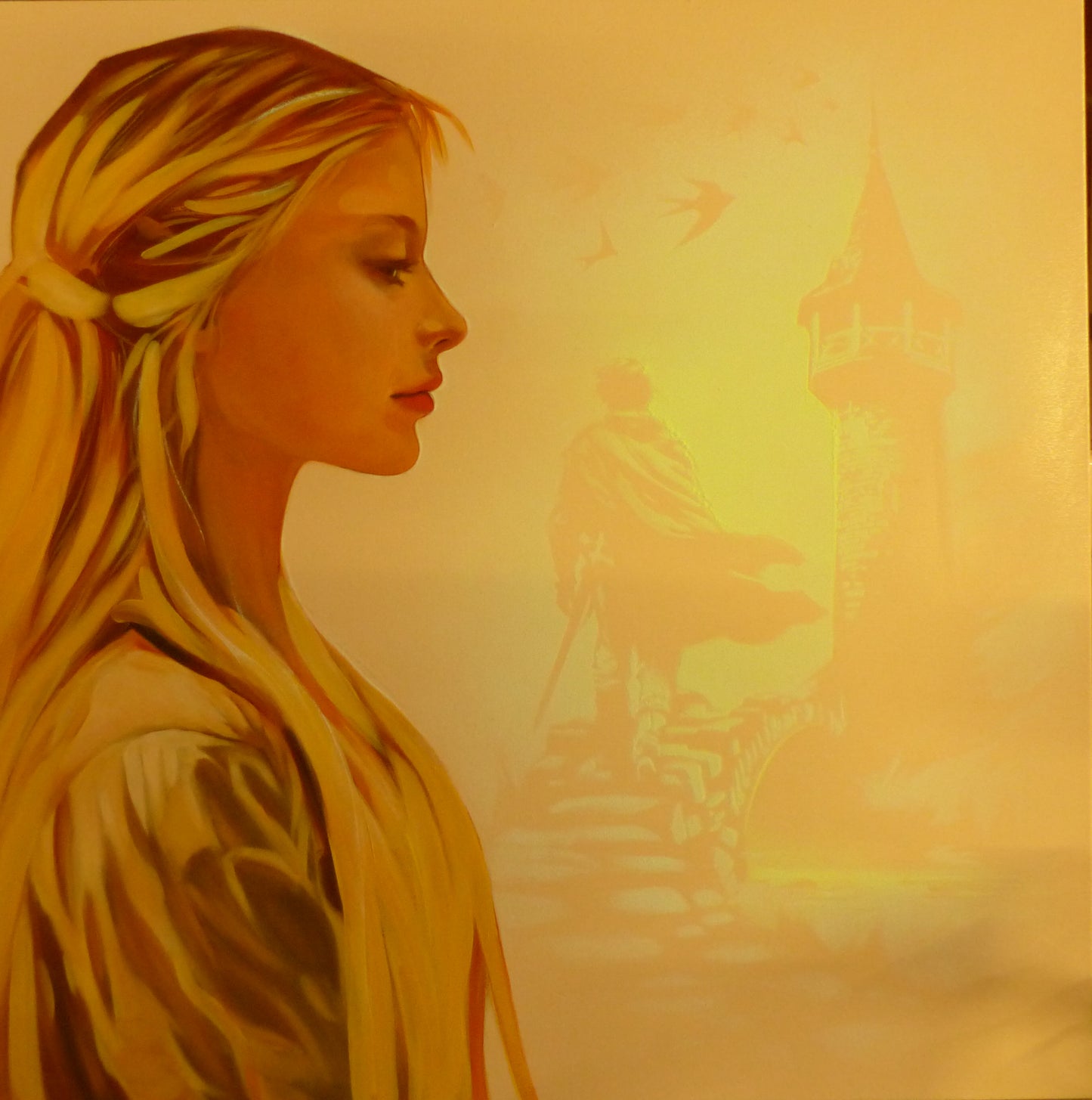 glow in the dark rapunzel painting