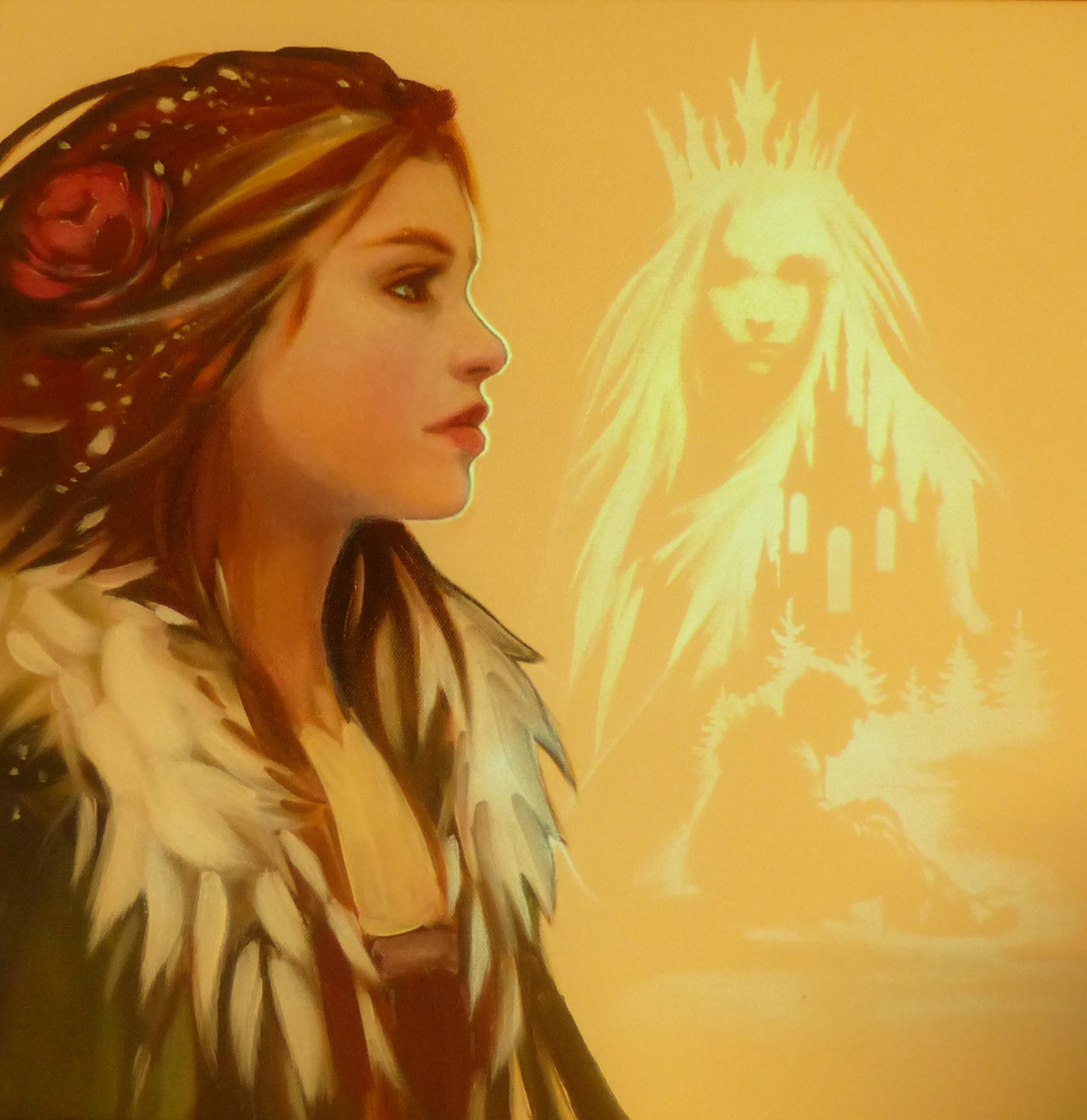 glow in the dark painting Gerda and the snow queen 