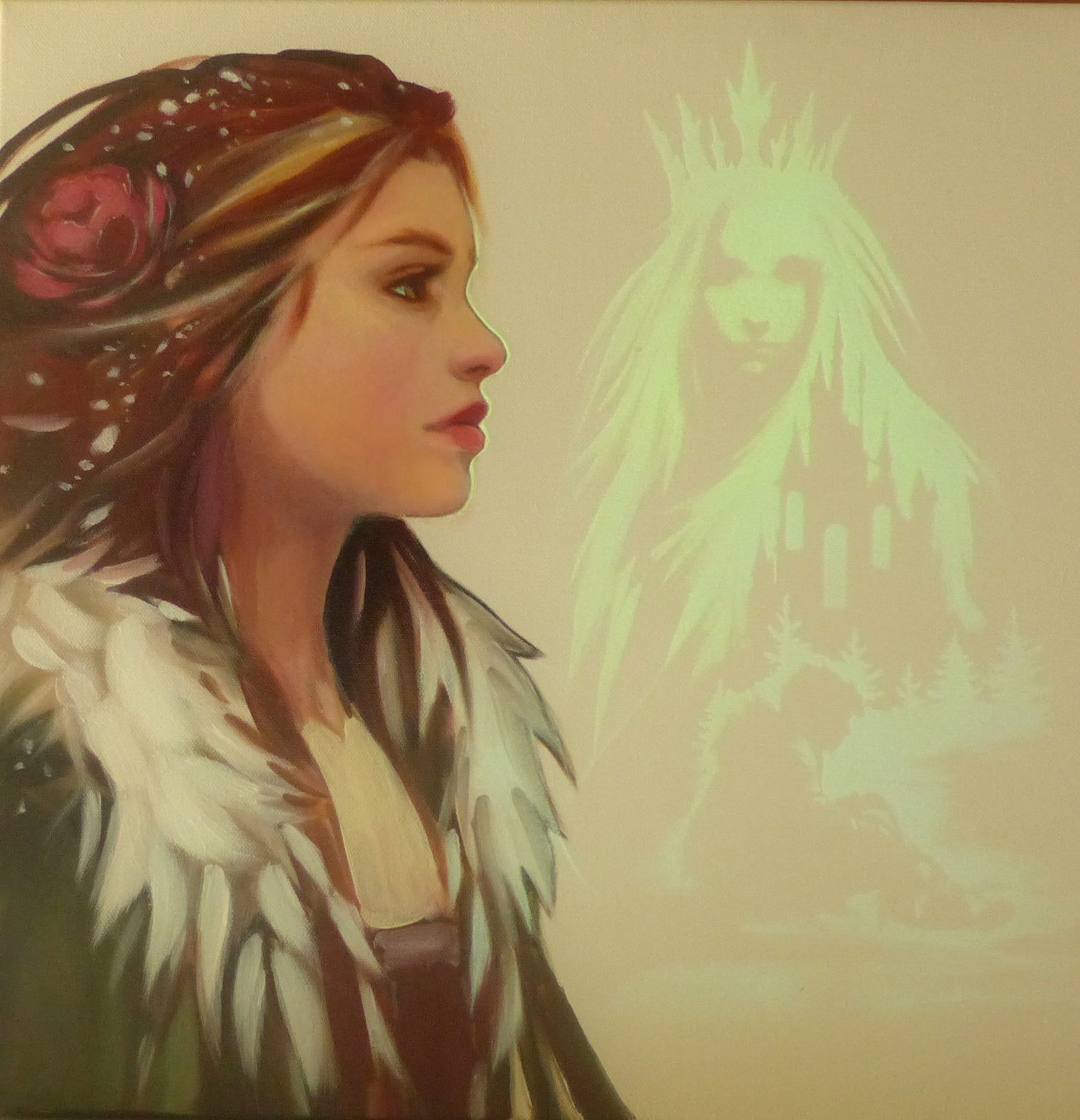 glow in the dark painting Gerda and the snow queen 