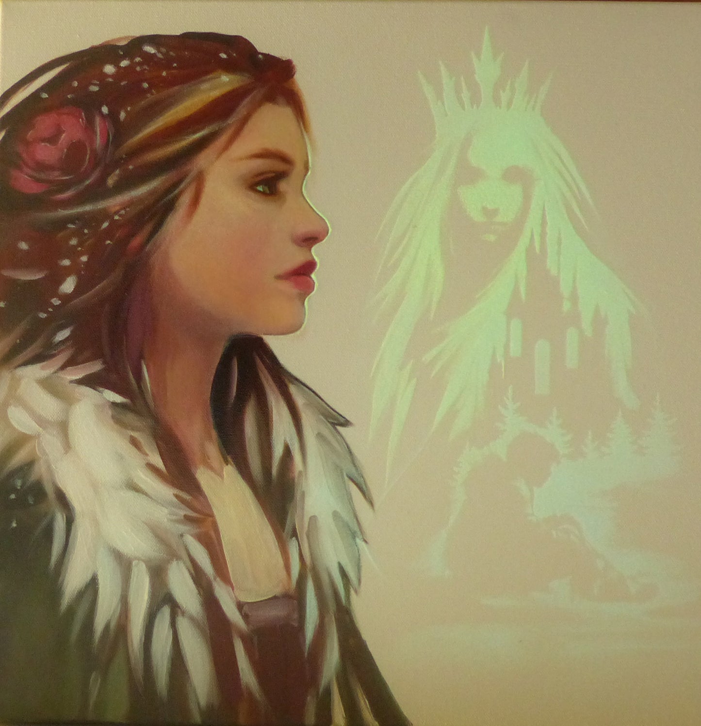 glow in the dark painting Gerda and the snow queen 