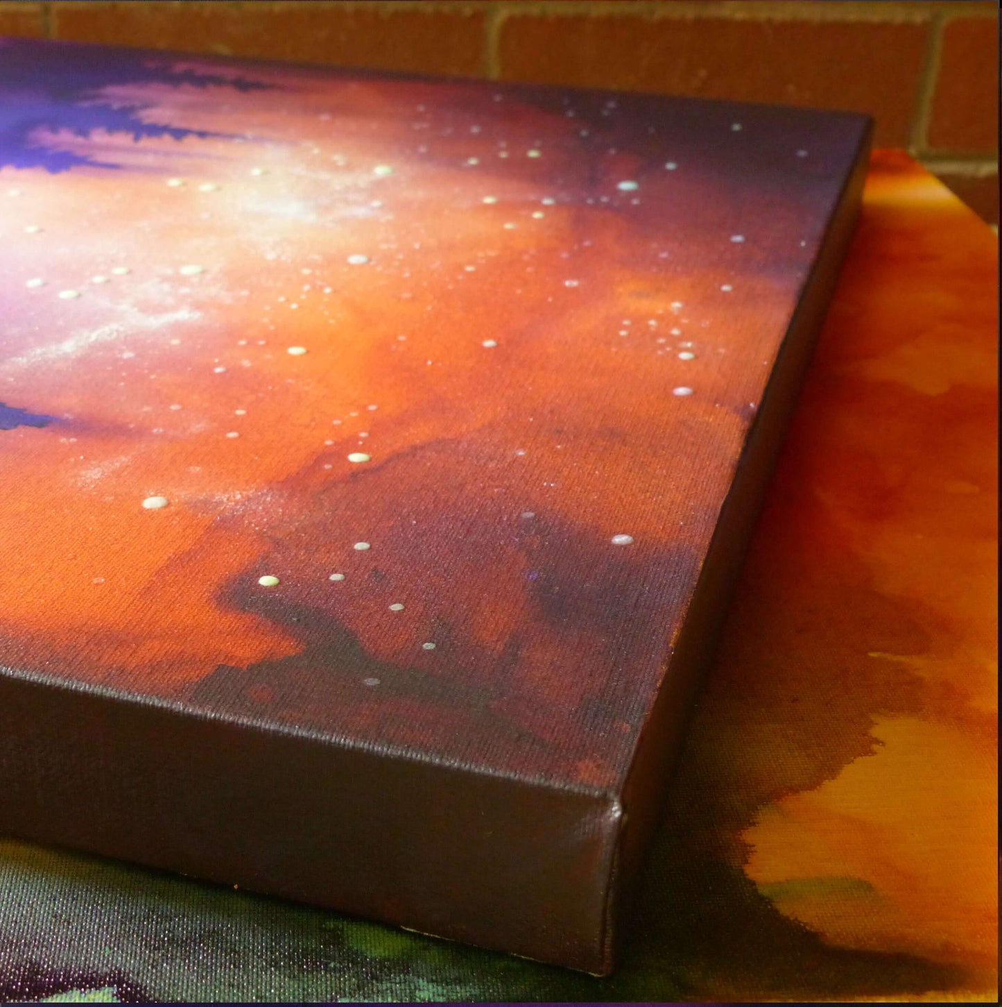 Glow in the Dark Painting Purples and Browns