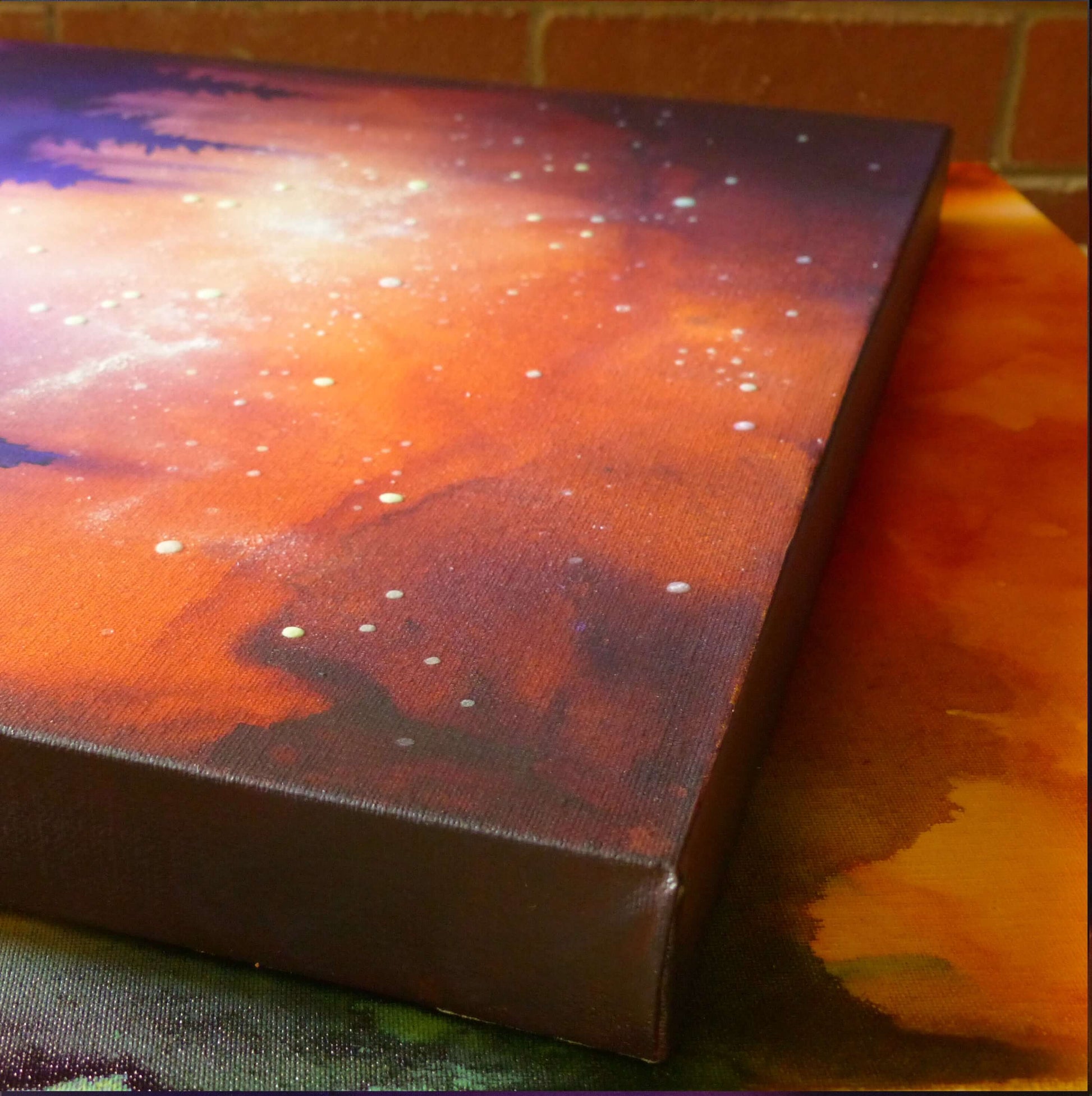 Glow in the Dark Painting Purples and Browns
