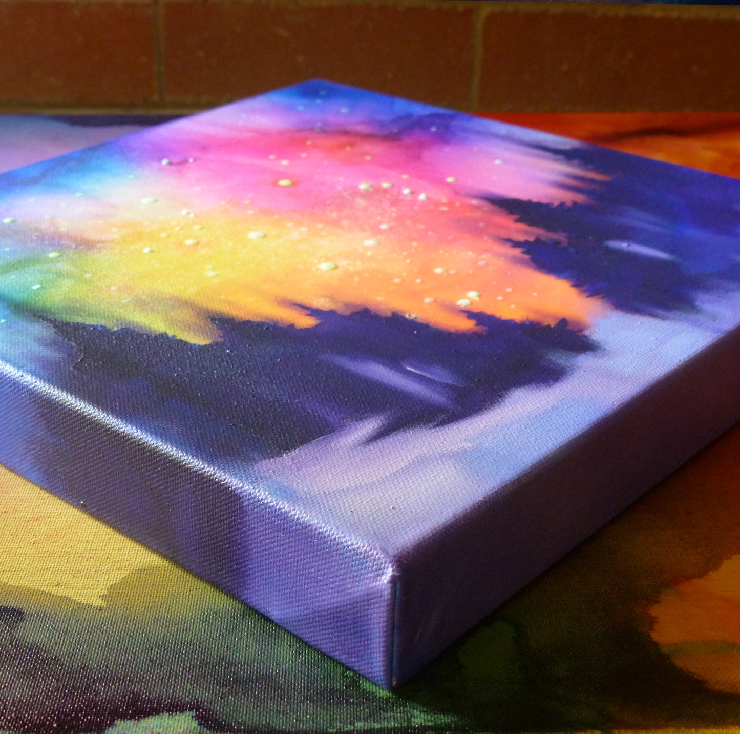 glow in the dark art deep edge canvas