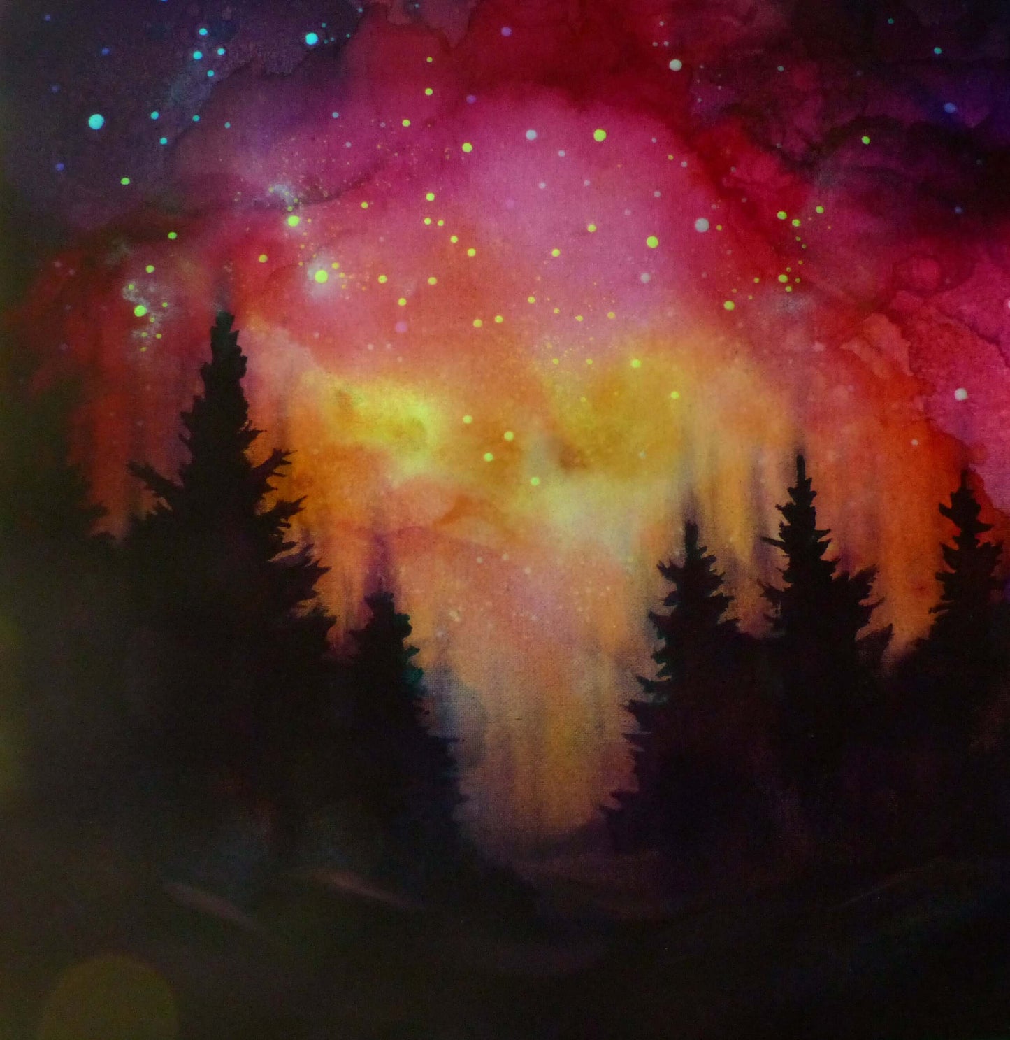 Glow in the Dark Painting Ombre Sunset