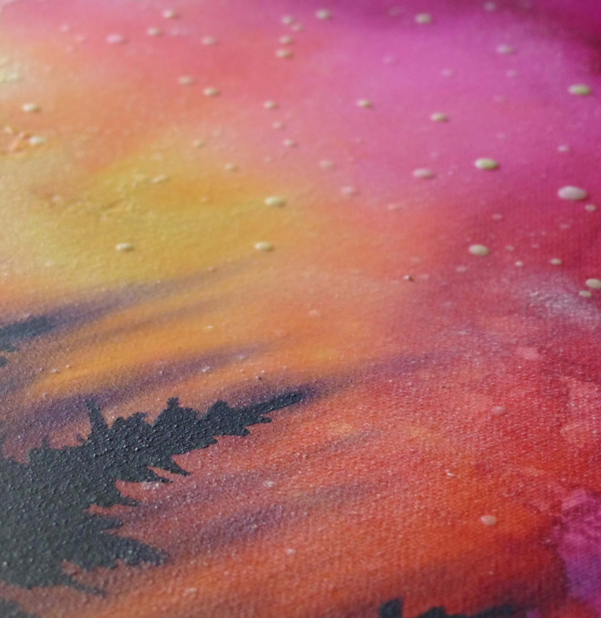 Glow in the Dark Painting Ombre Sunset