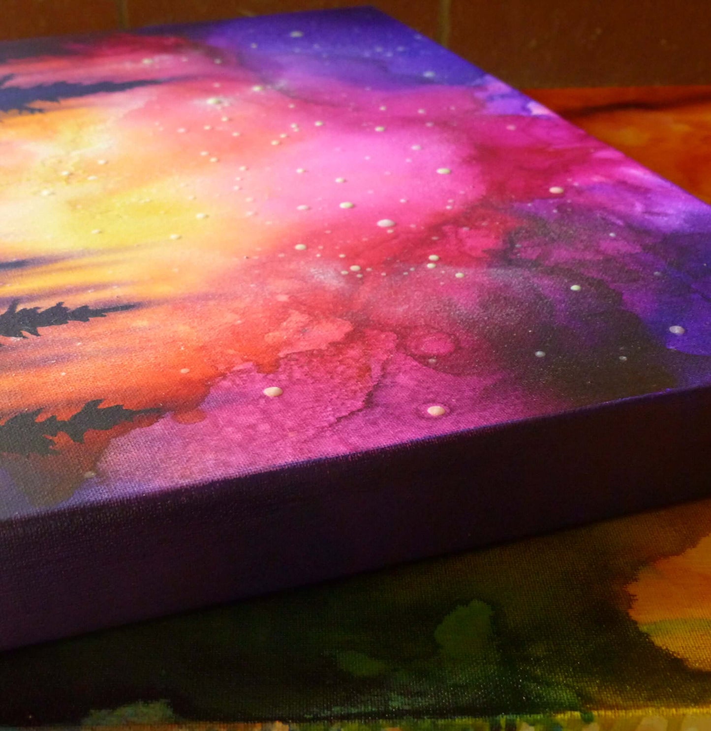 Glow in the Dark Painting Ombre Sunset