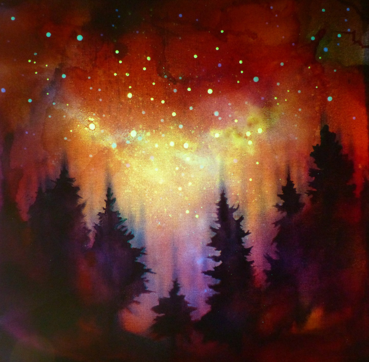 Glow in the Dark Painting Red Sky At Night Shepards Delight