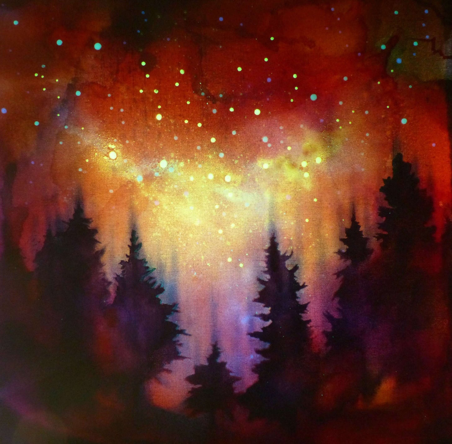 Glow in the Dark Painting Ombre Sunset