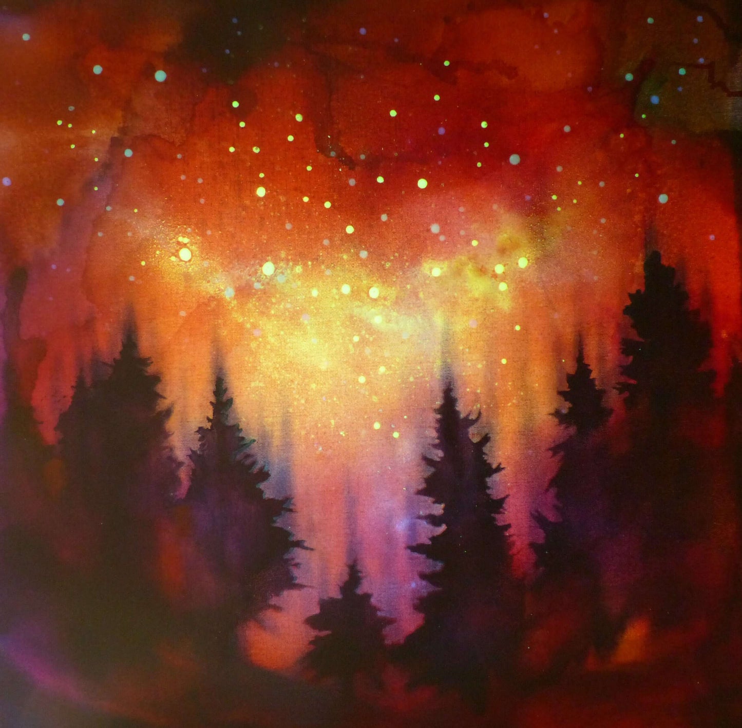 Glow in the Dark Painting Red Sky At Night Shepards Delight
