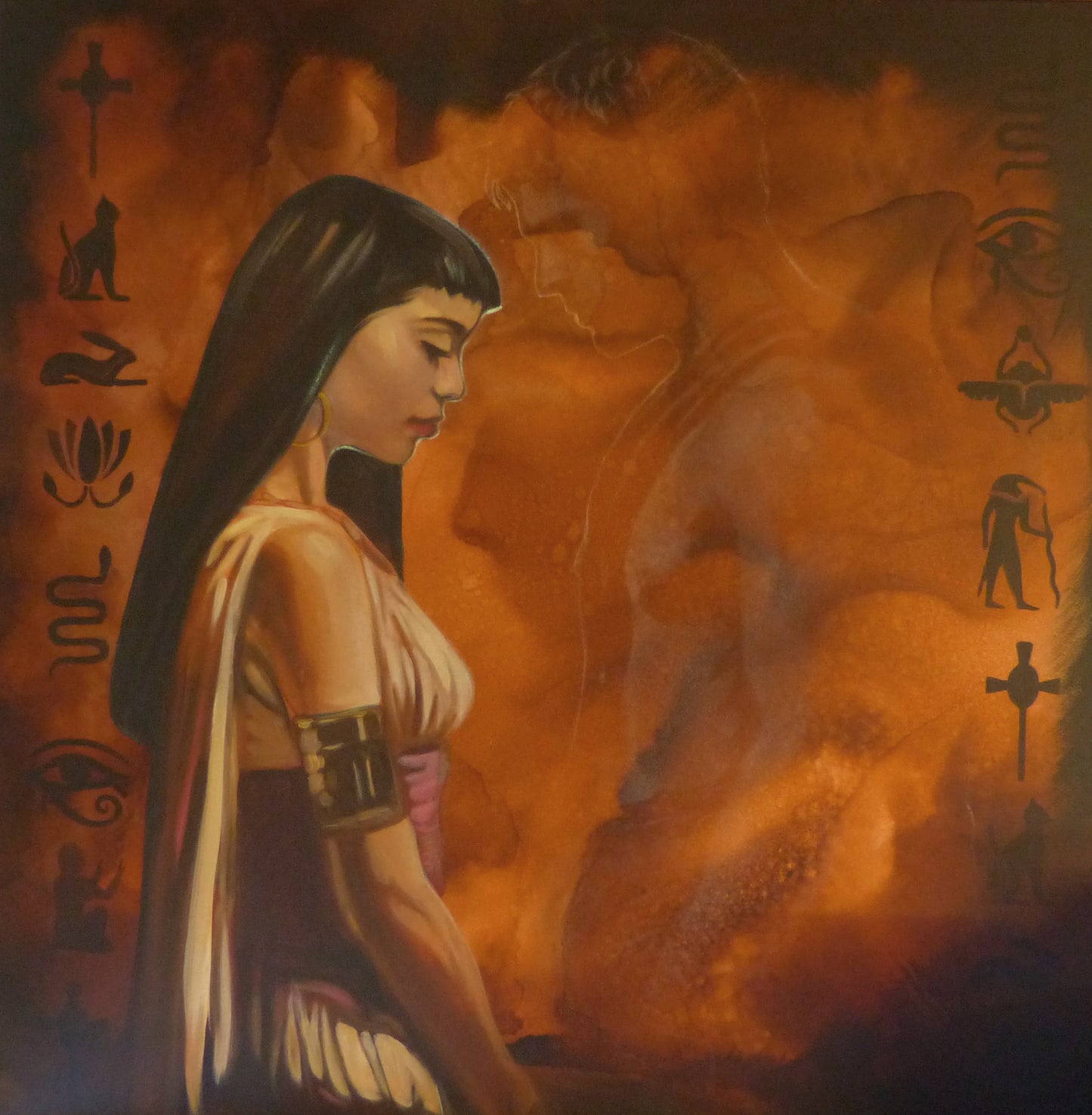 cleopatra glow in the dark painting 