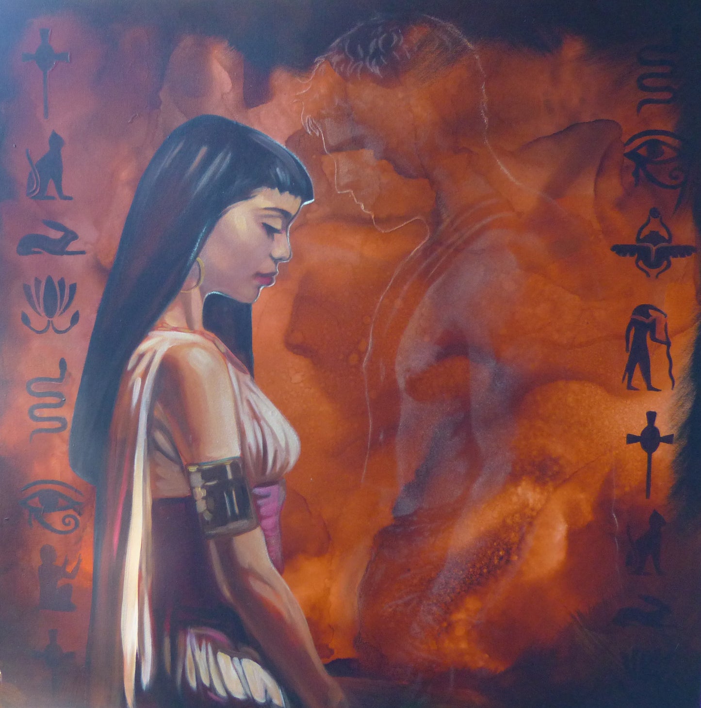 cleopatra glow in the dark art 