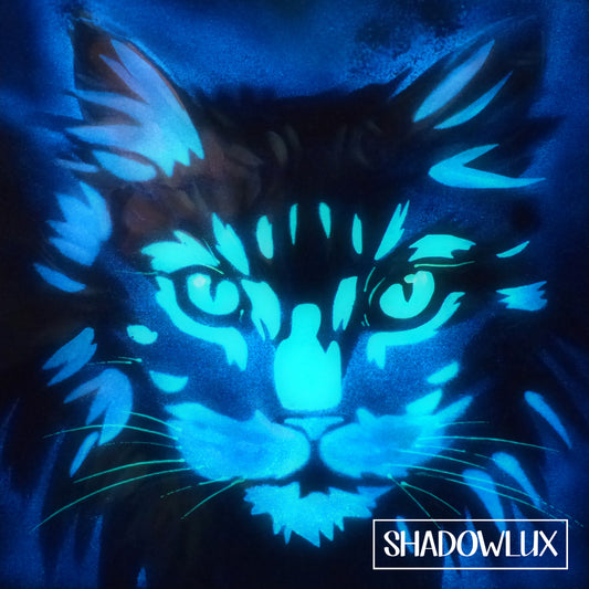 glow in the dark cat painting 