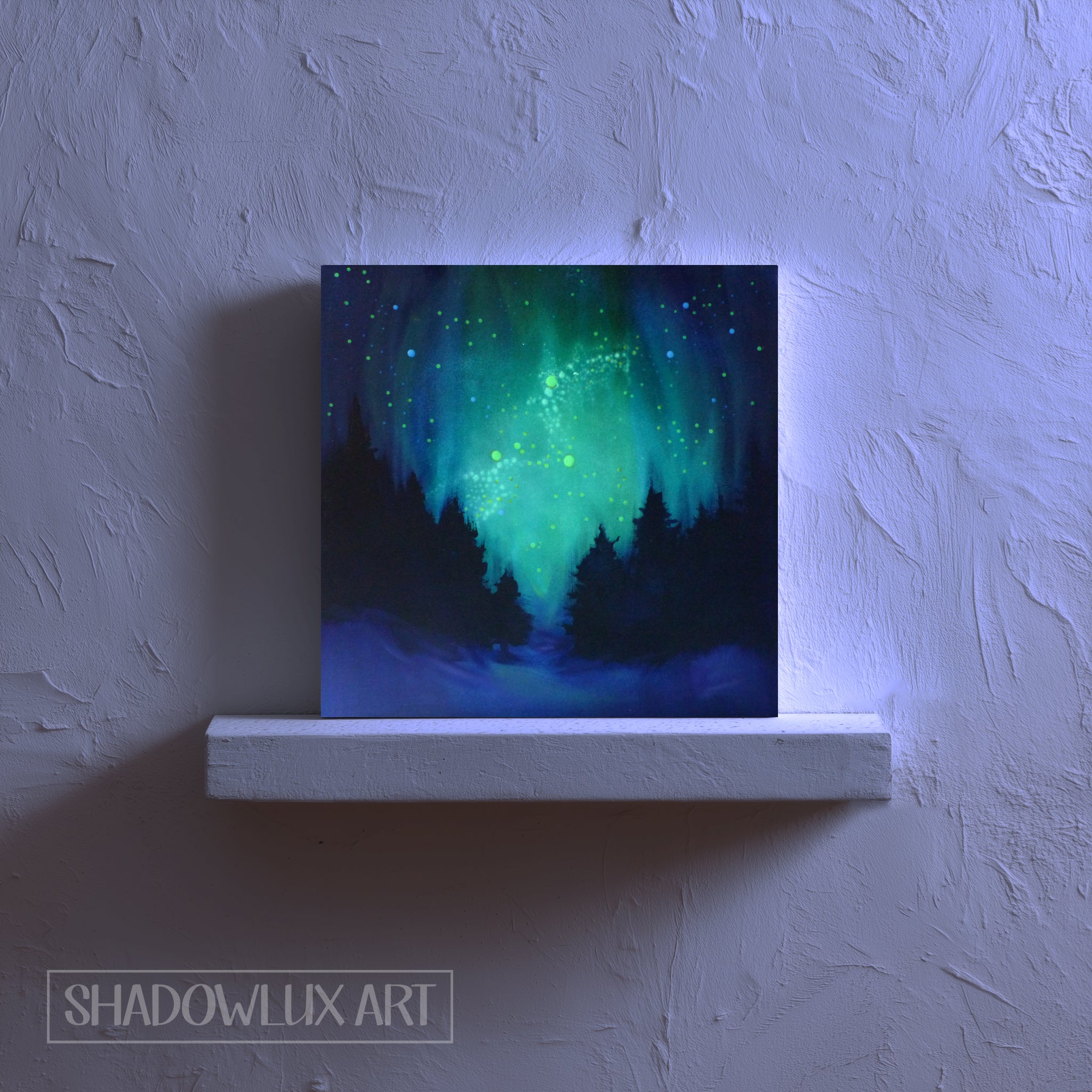 Load video: starry forest with glow stars
